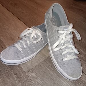 Keds Women's Light Gray Canvas Sneakers